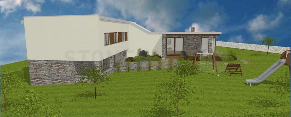 3D Vizualizace rodinného domu a zahrady5